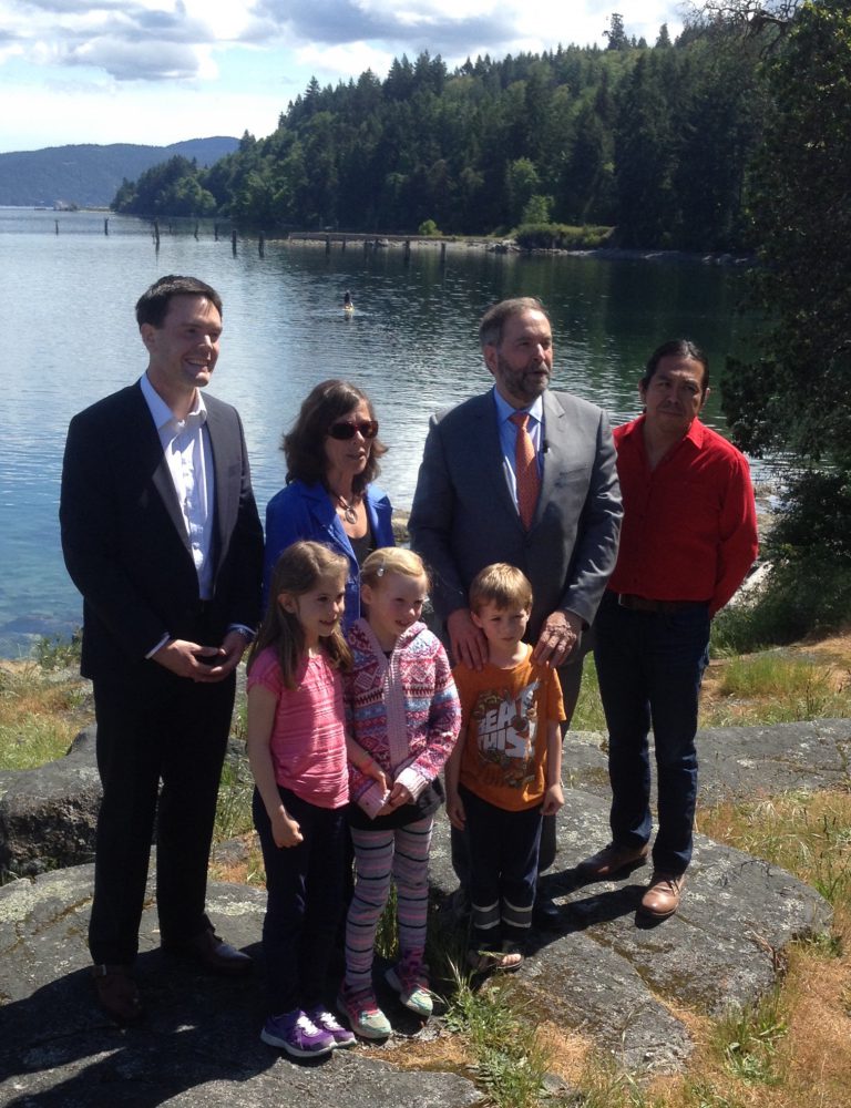 NDP’s Mulcair back on the Island