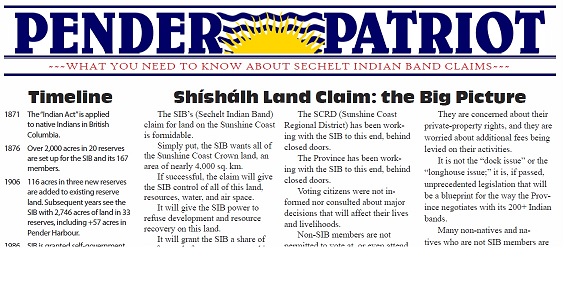 New “Pender Patriot” wades into the debate over dock plan and other controversial issues