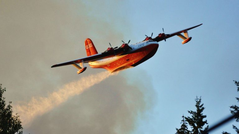 Martin Mars tackles its second fire of the season; near Duncan