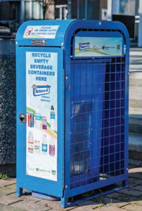 Residents taking advantage of blue recycling bins downtown Nanaimo
