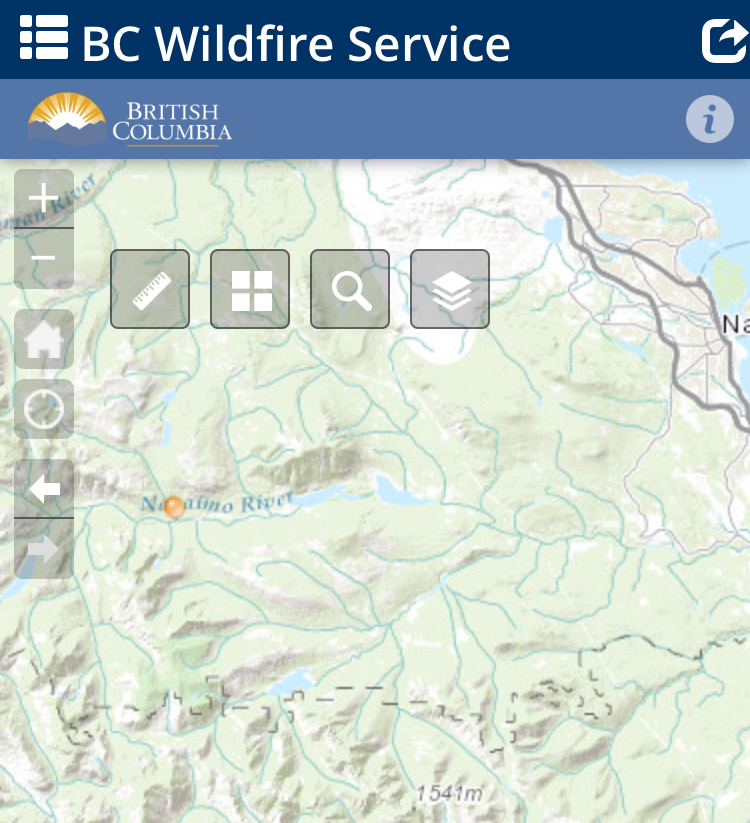 Wildfire along Rush Creek