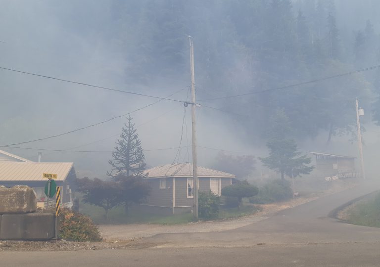 Authourities considering evacuation order as smoke fills Zeballos