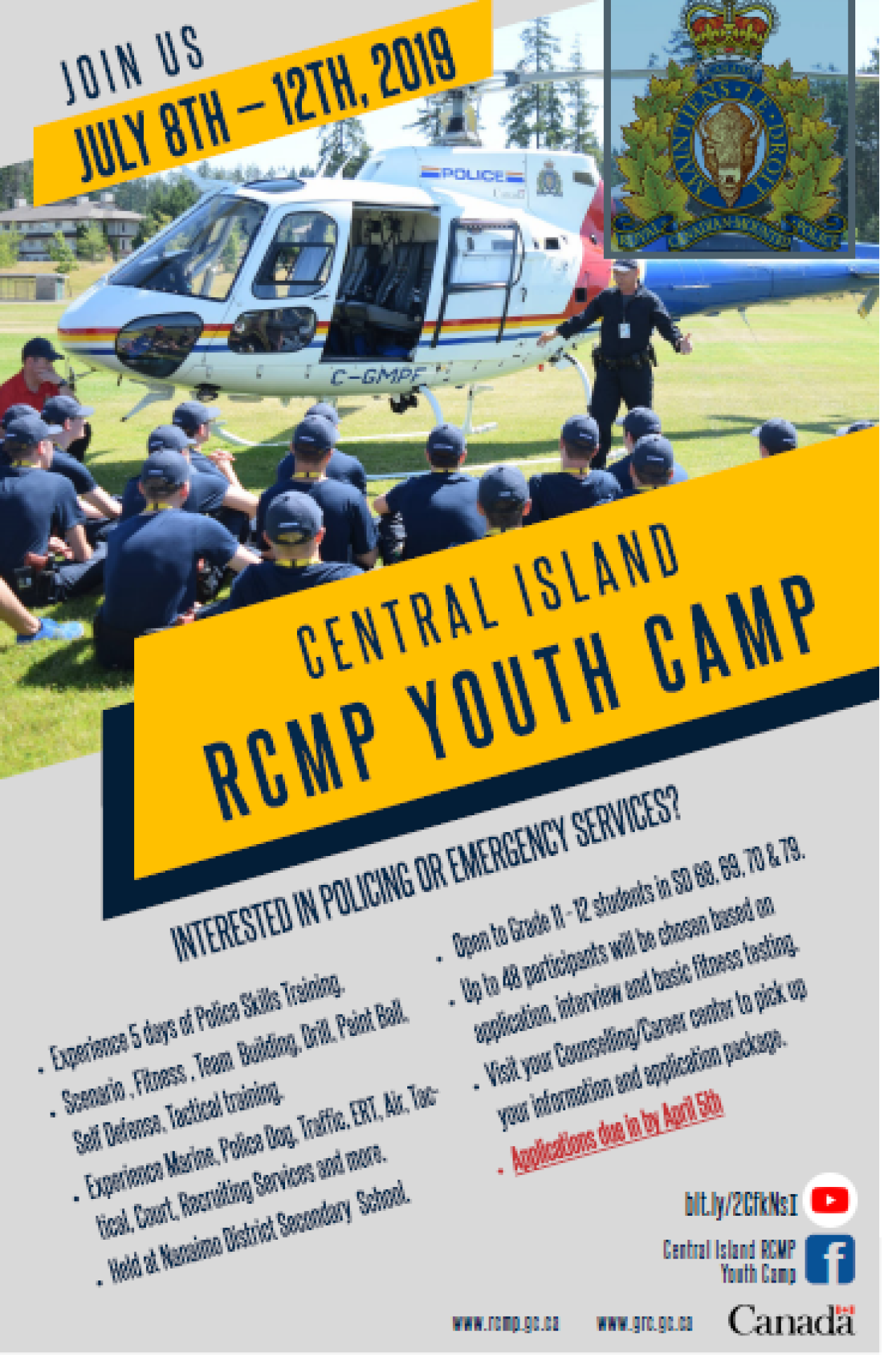 RCMP camp has limited spaces My Coast Now