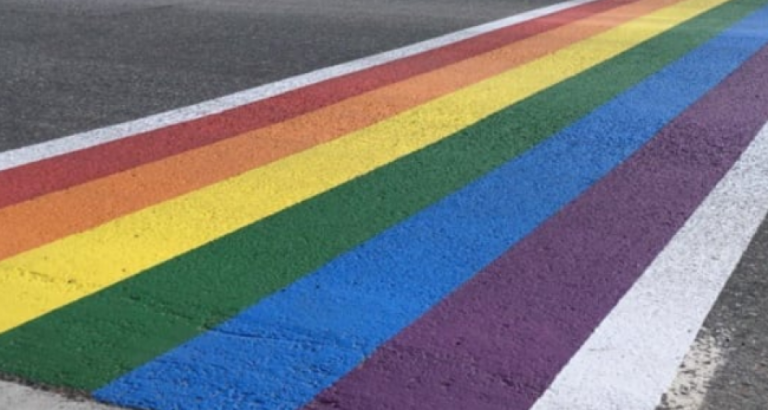 Rainbow crosswalk stirs up some questions