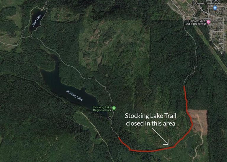 Section of Stocking Lake Trail Closed for a Week