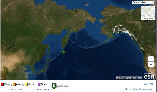 Russian Earthquake Causes Tsunami Concerns