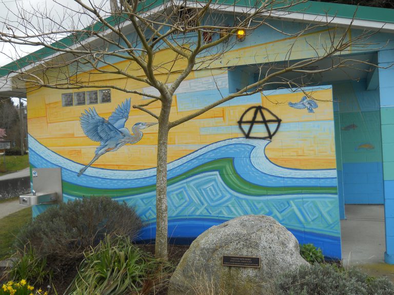 Vandalism in Davis Bay