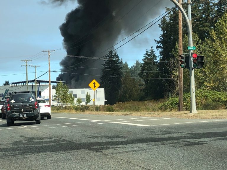 Nanaimo Area Firefighters Tackle Blaze at Steelyard