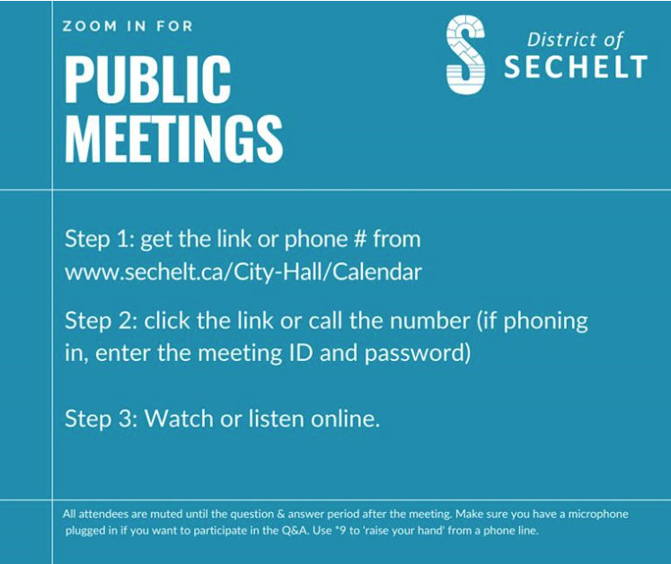 In-Person Attendance of Sechelt Council Meetings Suspended