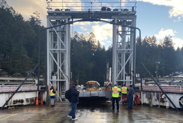 School Bus Breakdown Delays Gabriola Ferry