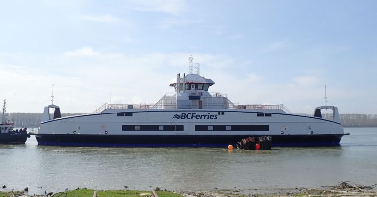 New hybrid ferry for Nanaimo-Gabriola Island route launched in Romania