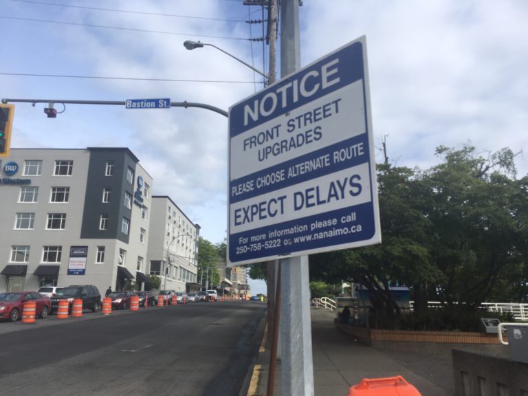 Drivers on Front Street can expect construction delays, and permanent speed reduction