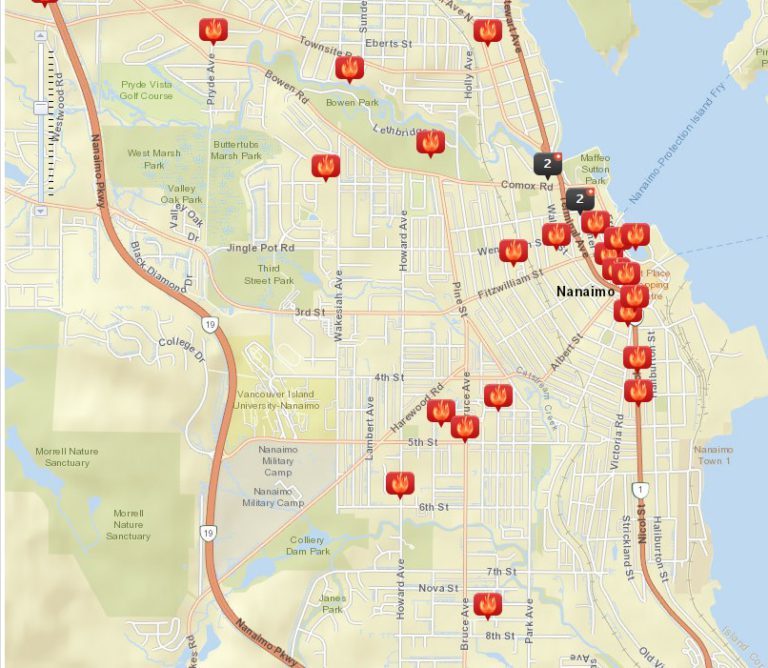 Nanaimo residents warned after over 20 “suspicious” fires