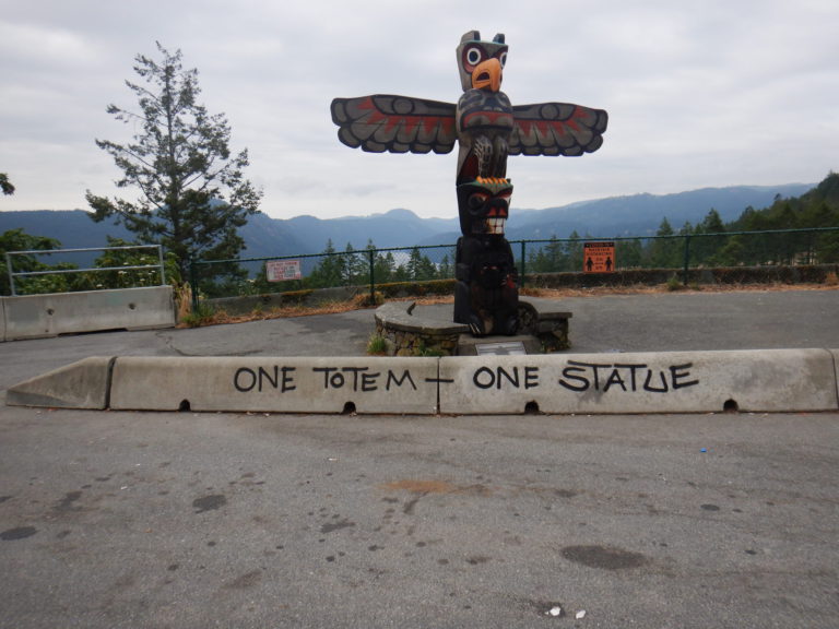 Malahat Lookout Totem Pole Subject to Arson; RCMP Investigate