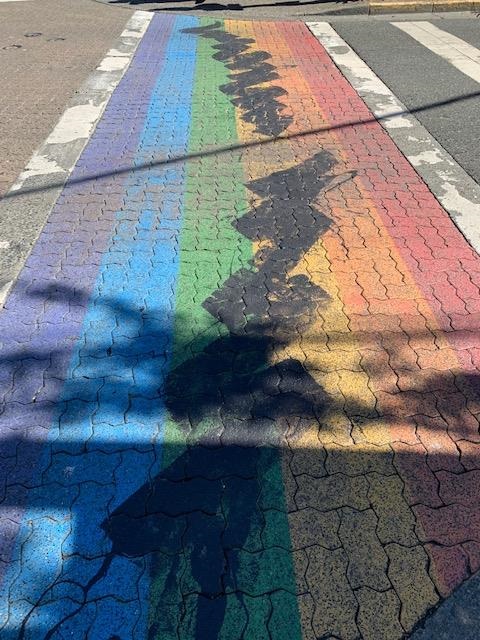 Nanaimo LGBT+ crosswalk defacing considered ‘hate-motivated mischief’