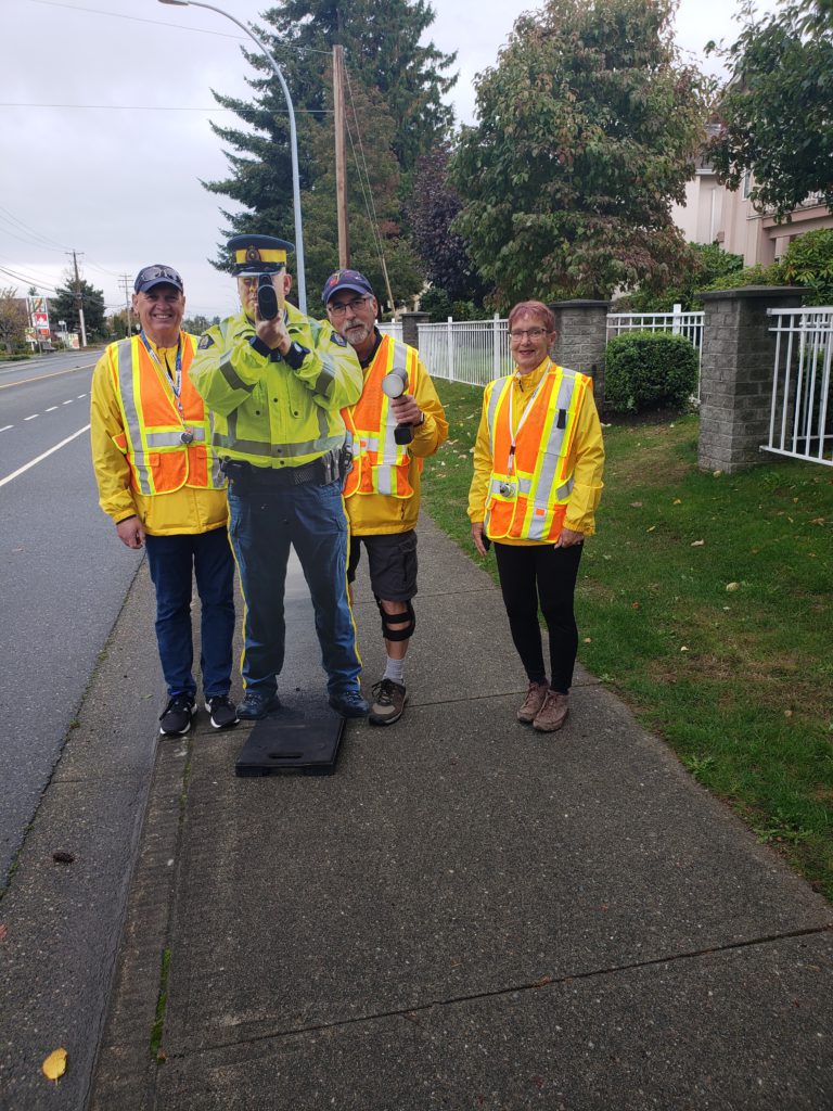 Nanaimo RCMP installs ‘scarecrow’ reminding motorists to slow down