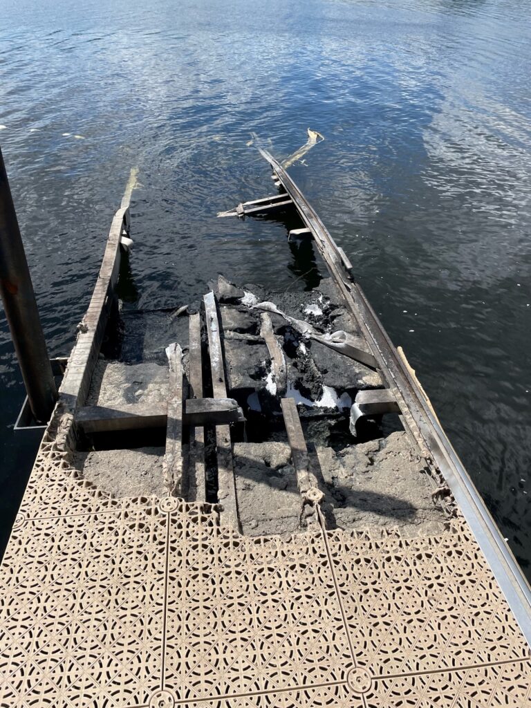 Nanaimo boat dock burned by fireworks