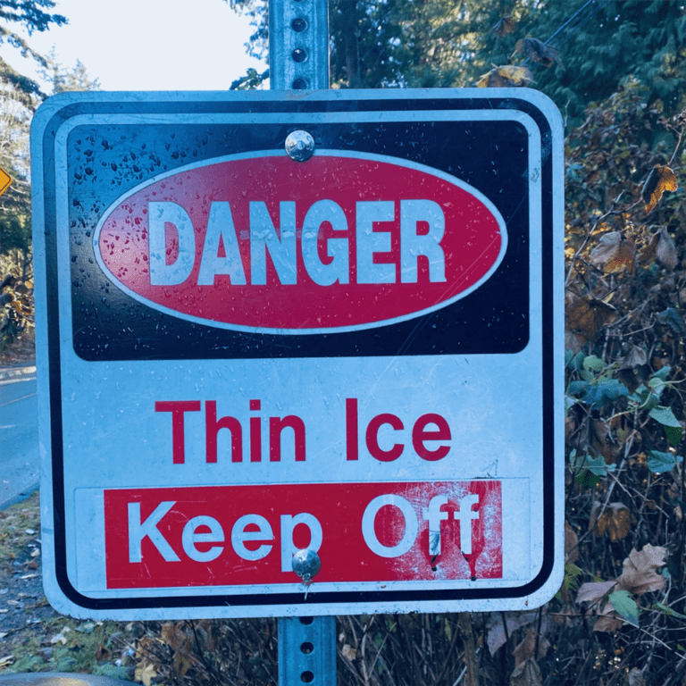 “Stay off the ice” warns City of Nanaimo