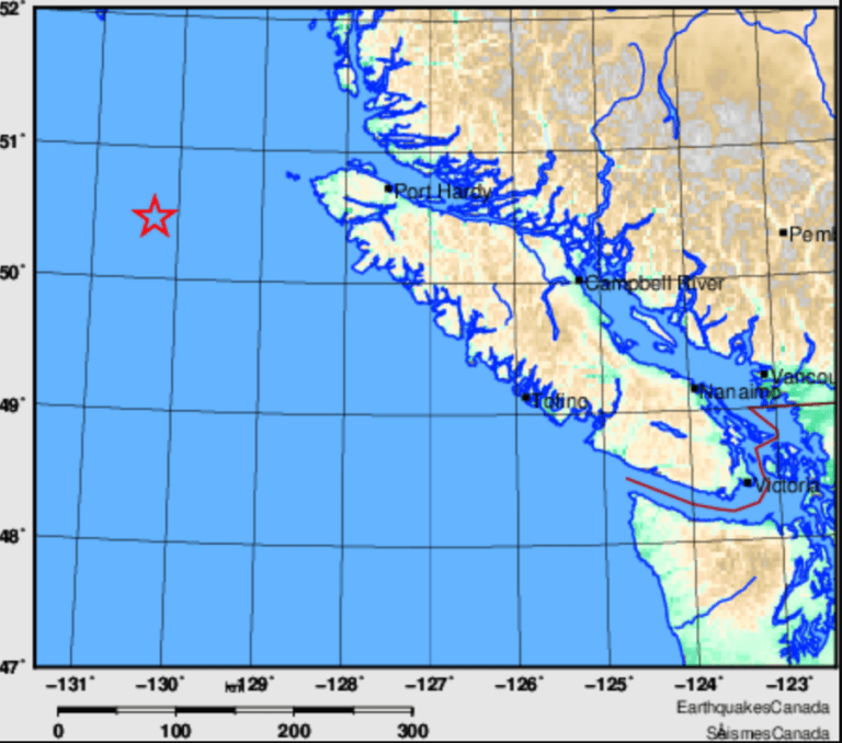 No tsunami expected after earthquake near Port Hardy