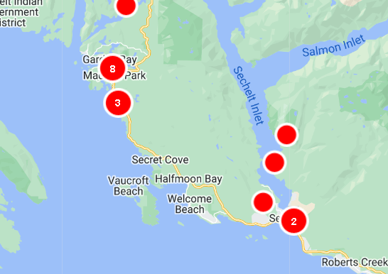 993 BC Hydro customers without power in Sechelt because of windstorm