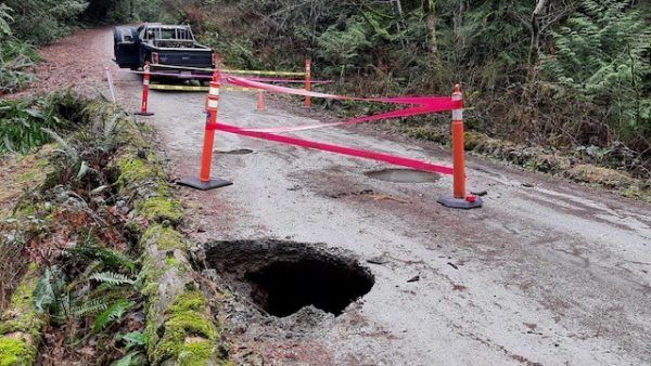 Sinkhole causes SCRD to close campground 