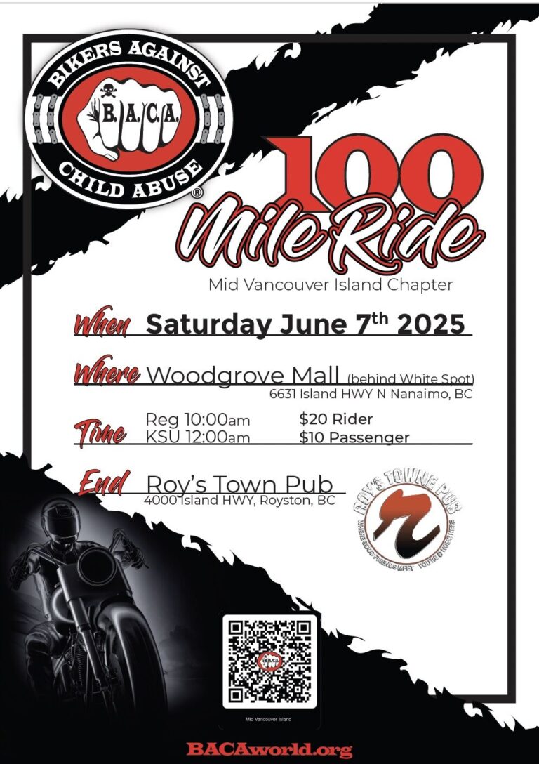 BACA 100 Mile Ride Nanaimo to Royston BACA 100 Mile Ride Nanaimo to Royston